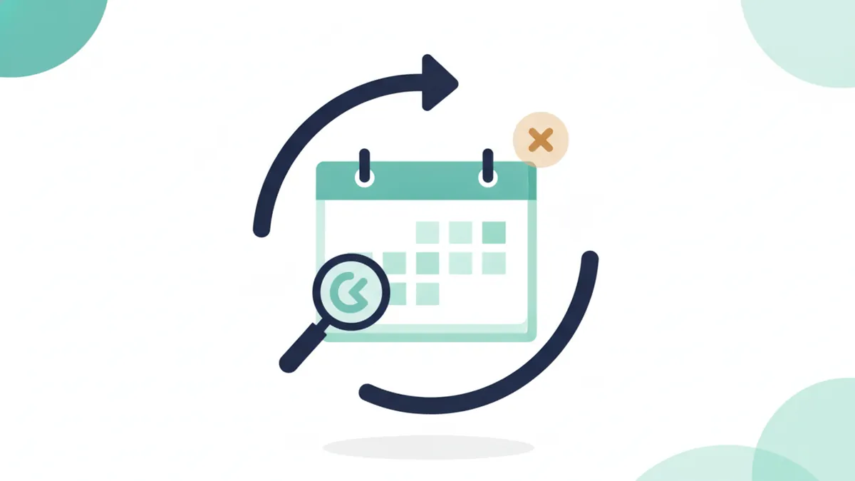 Circular arrow around a calendar showing a monthly repeat