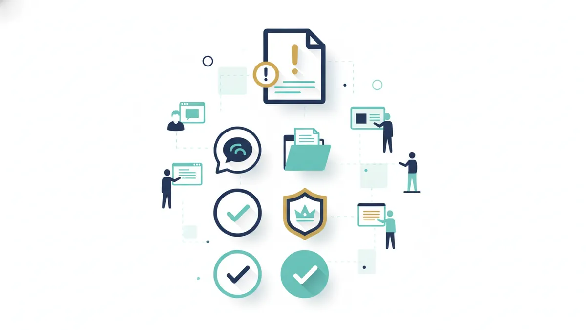 Checklist of what the client provides: interview, examples, details and approval