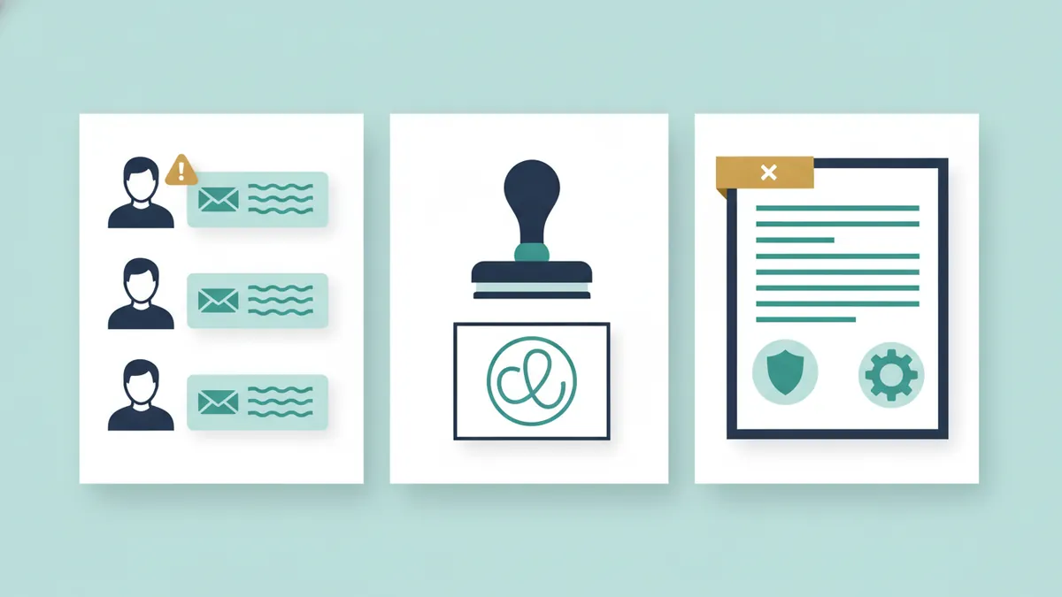 Three email records: SPF list, DKIM signature and DMARC policy