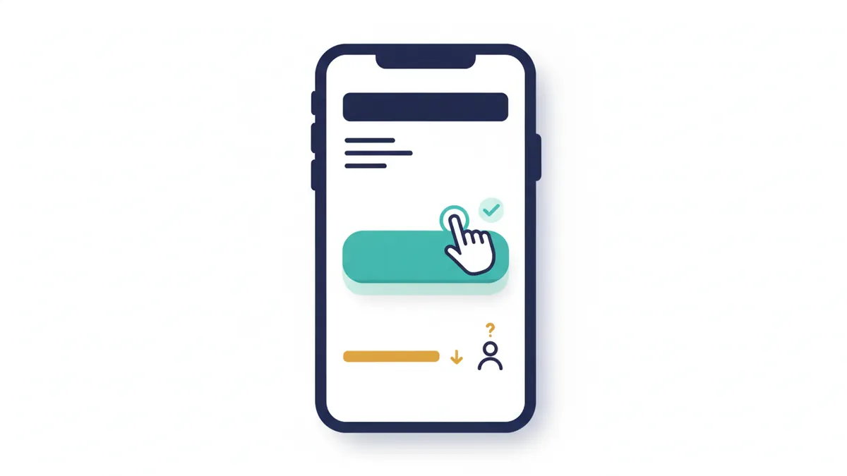 Phone showing a simple page with a large tap-to-call button
