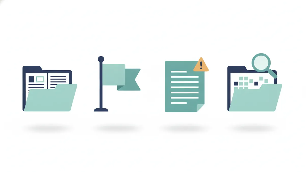Flow from checking records to reporting a review with evidence