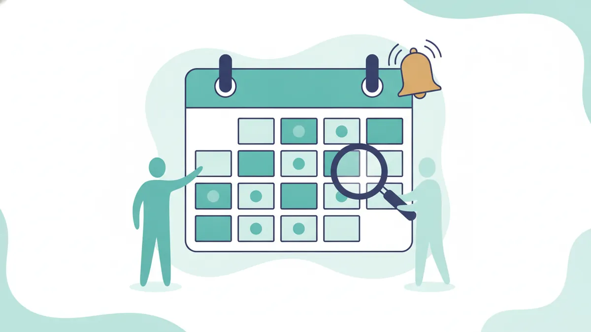 Calendar with spaced follow-up reminders