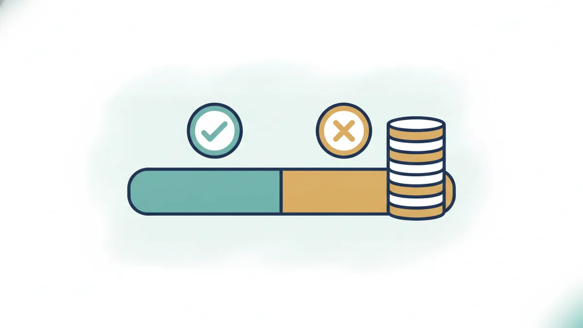 Bar of calls split into answered and missed with coins beside the missed part