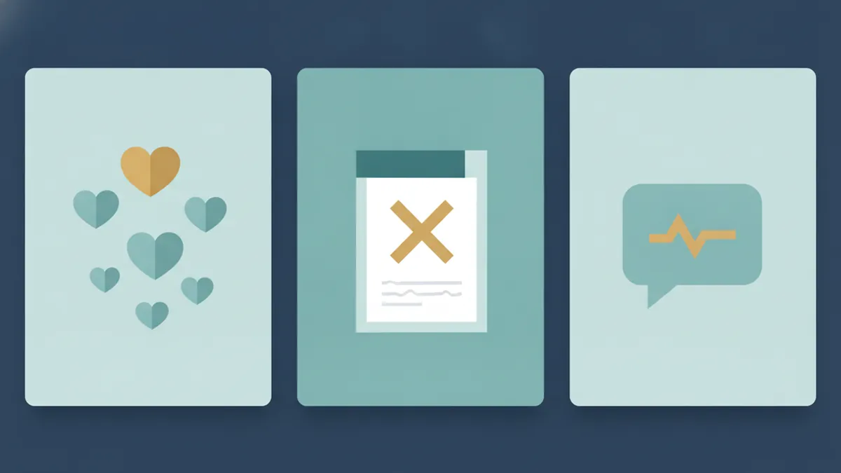 Three warning signs: empty likes, vague report and unanswered messages