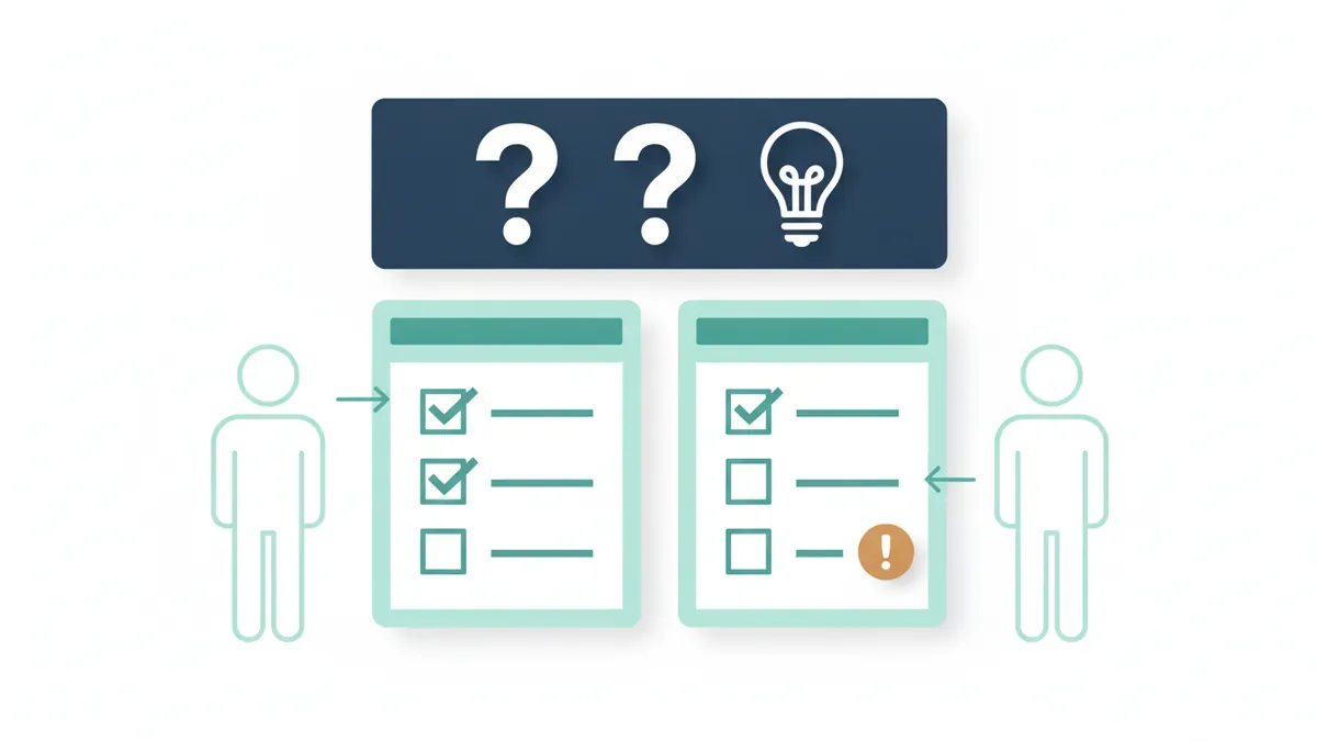 Illustration for Ask both the same questions