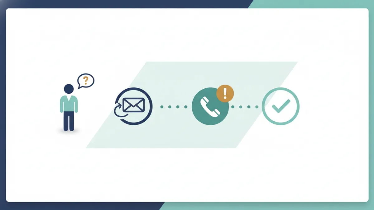 Timeline with an email and a phone call